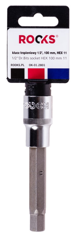 ROOKS OK-01.2801 CHIAVE PER ARMADIO 1/2, 100 MM, ESAGONALE 11
