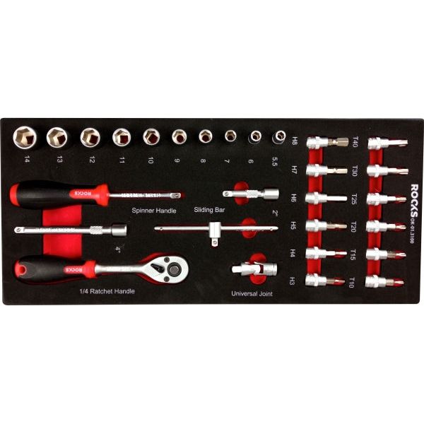 OK-01.3100 SET DI UTENSILI 1/4, 28 PARTI