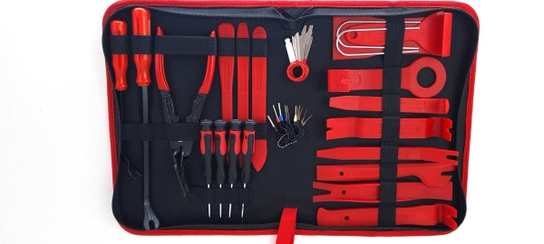 ROOKS OK-02.0523 SET DI UTENSILI PER RADIO, CLIPS E TAPPEZZERIE AUTO, 38 FUNZIONI