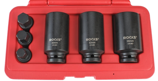 ROOKS OK-02.0580 BUSSOLE ALBERO MOTORE 6 PARTI, ESAGONALE 14-17-19/ 12-PT: 30-32-36 MM