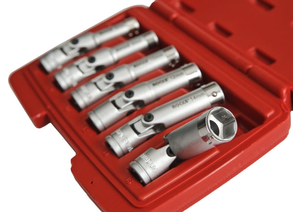 ROOKS OK-02.0620 BUSSOLE PER CANDELETTE / CHIAVI PER CANDELE 3/8, 6 PARTI
