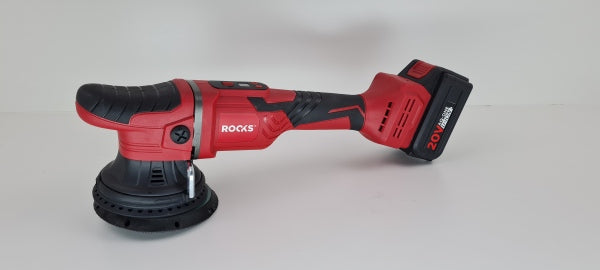 ROOKS OK-03.4309 LUCIDATRICE A DOPPIA AZIONE AQ-ONE 20V 125 MM X 15 MM, 2100-4800 GIRI/MIN, SET CON BATTERIA 4AH