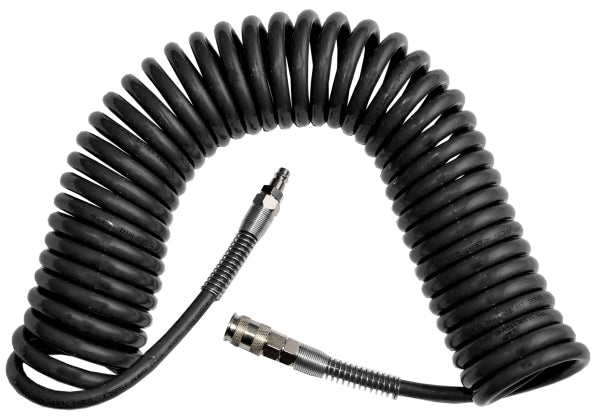 ROOKS OK-04.1000 TUBO PNEUMATICO SPIRALE PU CON RACCORDI 12X8, 5M, 12 BAR
