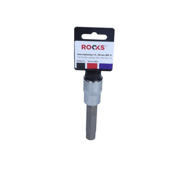 ROOKS OK-01.2803 CHIAVE LUNGHEZZA 1/2, 100 MM, ESAGONALE 13