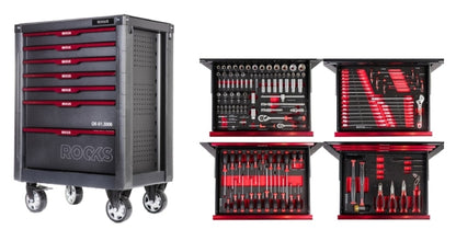 ROOKS OK-01.3006 ARMADIO GARAGE IN ACCIAIO CON UTENSILI 150 PARTI