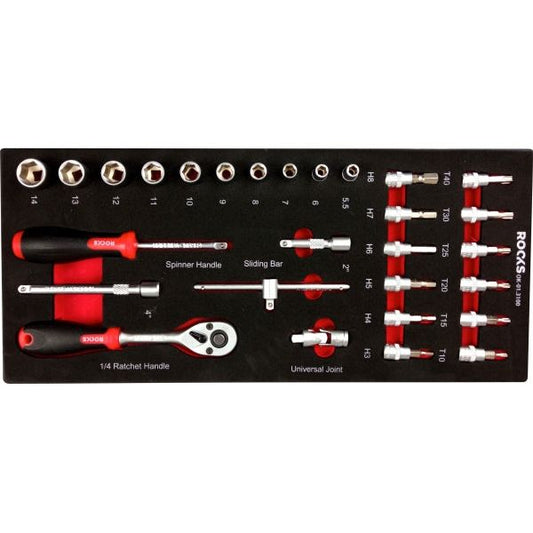 OK-01.3100 SET DI UTENSILI 1/4, 28 PARTI