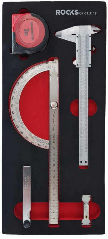 OK-01.3118 SET DI STRUMENTI DI MISURA, 5 PARTI