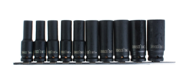 ROOKS OK-01.5001 SET DI BUSSOLE IMPATTO LUNGO, 6 ANGOLI 1/2, 10 PARTI, 10-24 MM