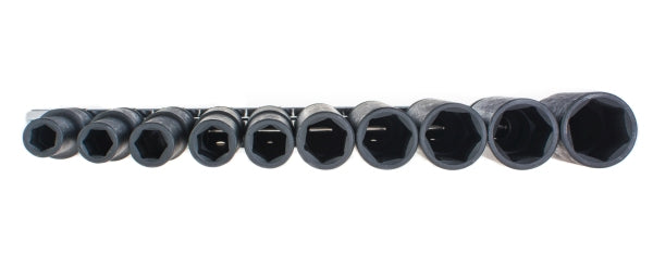 ROOKS OK-01.5001 SET DI BUSSOLE IMPATTO LUNGO, 6 ANGOLI 1/2, 10 PARTI, 10-24 MM