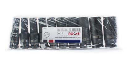 ROOKS OK-01.5001 SET DI BUSSOLE IMPATTO LUNGO, 6 ANGOLI 1/2, 10 PARTI, 10-24 MM