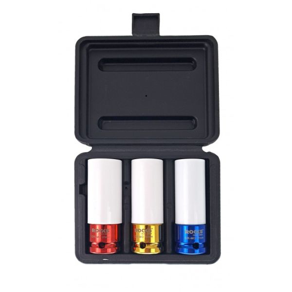 ROOKS OK-01.5600 SET BUSSOLE PER CERCHI IN ALLUMINIO 3 PZ, 17-19-21 MM