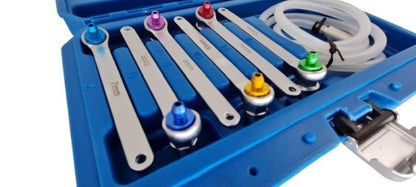 ROOKS OK-02.0458 SET CHIAVI SPURGO FRENI 7-8-9-10-11-12 MM, 7 PEZZI. CON VALVOLA