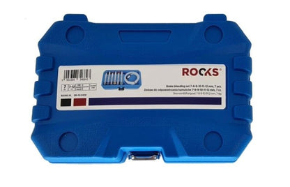 ROOKS OK-02.0458 SET CHIAVI SPURGO FRENI 7-8-9-10-11-12 MM, 7 PEZZI. CON VALVOLA