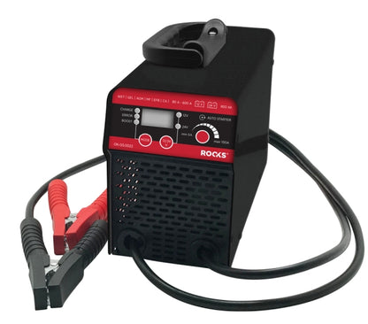 ROOKS OK-03.0022 RADDRIZZATORE INVERTER CON START START 12V / 24V - 80A - 600A - 800 AH, LCD, CAVI 2,1 M