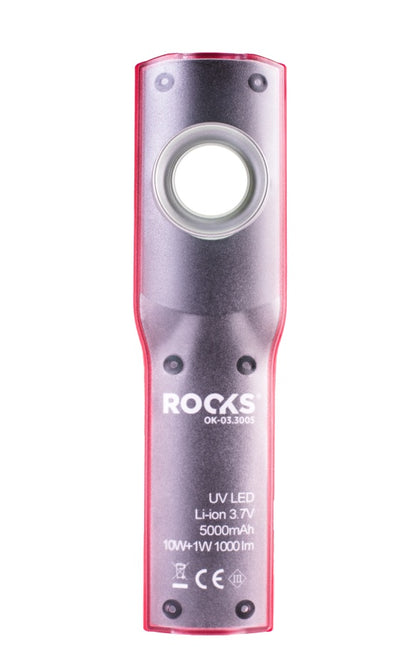 ROOKS OK-03.3005 LAMPADA DA ISPEZIONE UV, LED COB, 10W+UV, 1000 LM