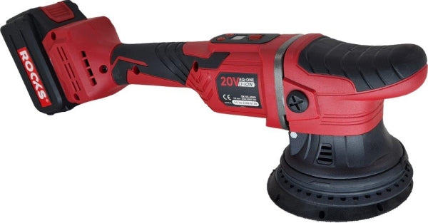 ROOKS OK-03.4309 LUCIDATRICE A DOPPIA AZIONE AQ-ONE 20V 125 MM X 15 MM, 2100-4800 GIRI/MIN, SET CON BATTERIA 4AH