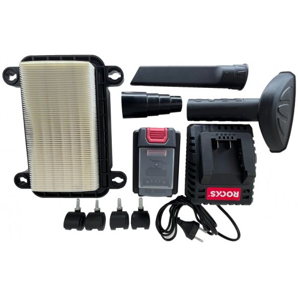 ROOKS OK-03.4319 ASPIRAPOLVERE PORTATILE 20V AQ-ONE, DRY&WET 100-200W-10L-HEPA, 4AH, BMC
