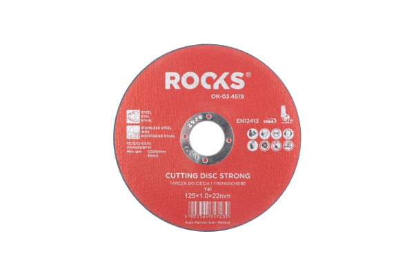 ROOKS OK-03.4519 DISCHI DA TAGLIO METALLO INOX STRONG 125X1.0X22.2 - T41