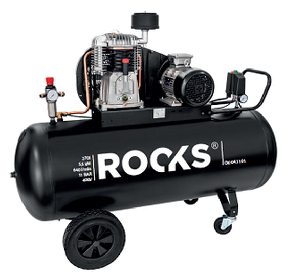 ROOKS OK-04.1101 COMPRESSORE A PISTONE 270 L - 5,5 HP - 640 L/MIN - 11 BAR - 400V