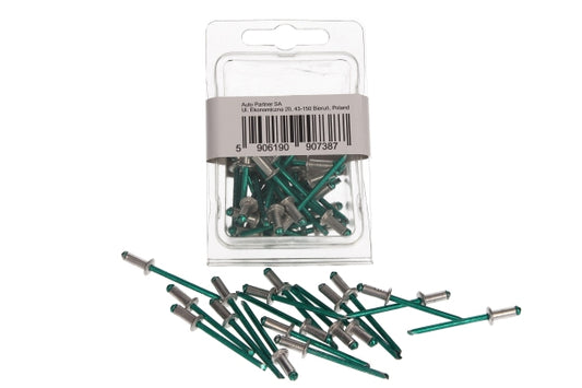 ROOKS OK-06.0005 RIVETTO CIECO ALLUMINIO-VERDE 3,8X10 MM, 50 PZ