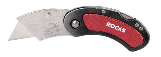 ROOKS OK-06.0102 COLTELLO LAMA TRAPEZOIDALE 61X33 MM PIEGHEVOLE AL./COMPOSITO