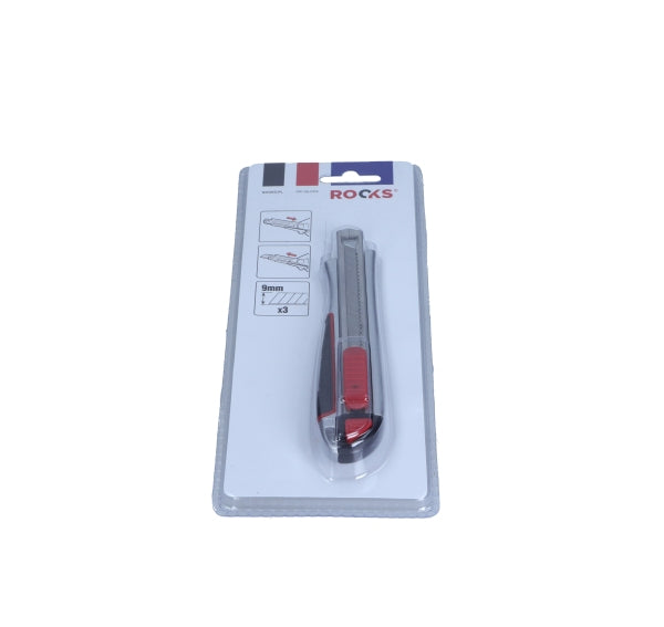ROOKS OK-06.0114 COLTELLO LAMA A SPEZZATURA, METALLO 9 MM, 3 LAME