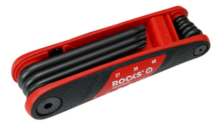 ROOKS OK-07.0001 FUTURO POCKET TORX-R TR9-TR40 CHIAVI A BRUGOLA, 7 PEZZI