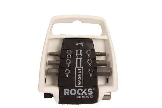 ROOKS OK-07.0013 SET DI INSERTI CON SUPPORTO MAGNETICO, ESAGONALE 2,5/3/4/5/6/8 MM, SET DA 7 PARTI.