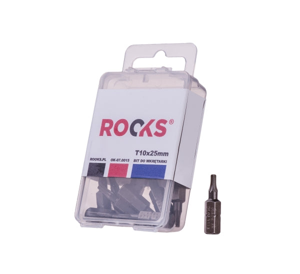 ROOKS OK-07.0015 PUNTA PER AVVITATORE 1/4X 25 MM X T10, IMPACT CVMO-S, SET 10 PARTI.