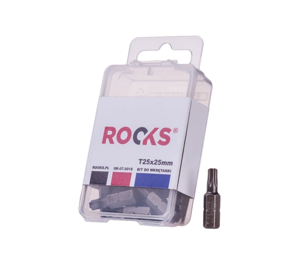 ROOKS OK-07.0018 PUNTA PER AVVITATORE 1/4X 25 MM X T25, IMPACT CVMO-S, SET 10 PARTI.