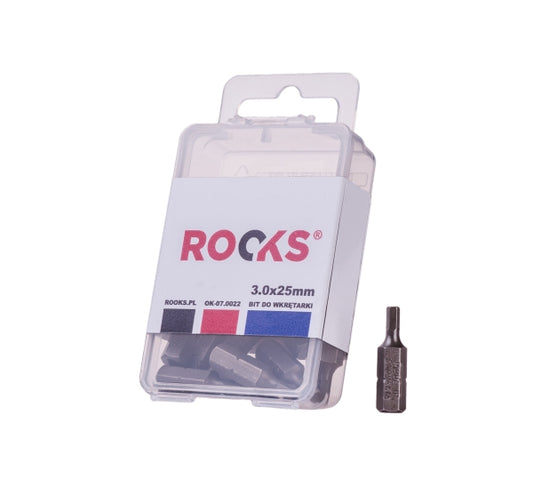 ROOKS OK-07.0022 PUNTA PER AVVITATORE 1/4X 25 MM X ESAGONALE 3, IMPATTO CVMO-S, SET 10 PARTI.