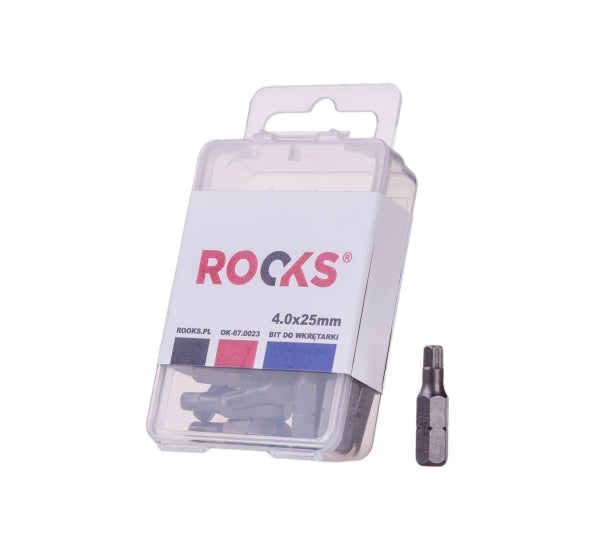 ROOKS OK-07.0023 PUNTA PER AVVITATORE 1/4X 25 MM X ESAGONALE 4, IMPACT CVMO-S, SET 10 PARTI.