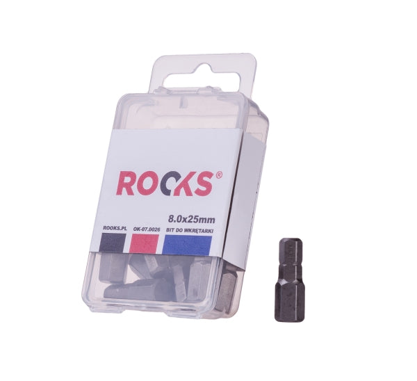 ROOKS OK-07.0026 PUNTA PER AVVITATORE 1/4X 25 MM X ESAGONALE 8, IMPATTO CVMO-S, SET 10 PARTI.