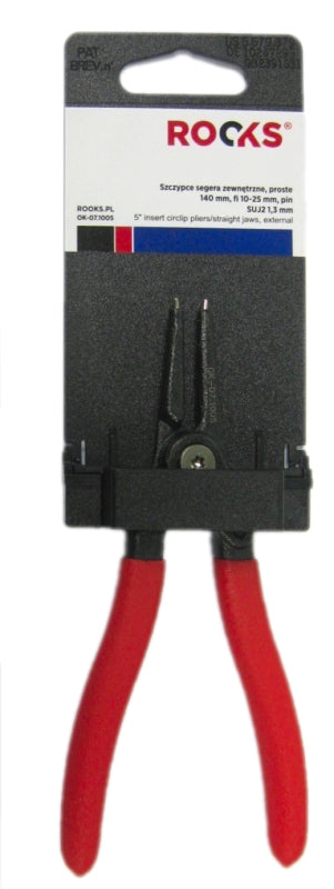 ROOKS OK-07.1005 PINZA A BUSSOLA ESTERNA, DRITTA 140 MM, FI 10-25 MM, PIN SUJ2 1,3 MM