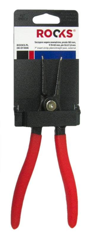 ROOKS OK-07.1006 PINZA A BUSSOLA ESTERNA, DRITTA 180 MM, FI 19-60 MM, PIN SUJ2 1,8 MM