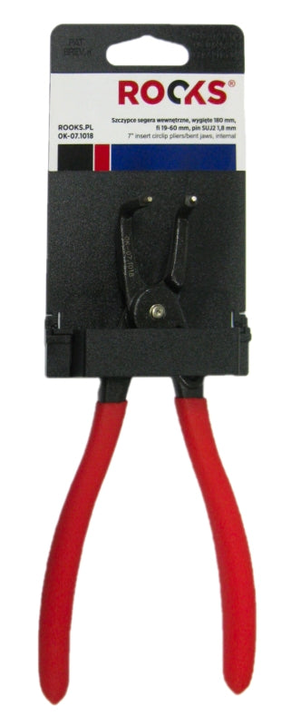 ROOKS OK-07.1018 PINZA A BILANCIERE INTERNO, PIEGATA 180 MM, FI 19-60 MM, PERNO SUJ2 1,8 MM