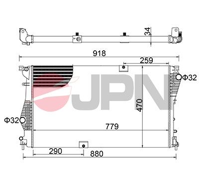 Radiatore, Raffreddamento motore - 60C9047-JPN