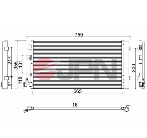 Condensatore, climatizzatore - 60C9127-JPN
