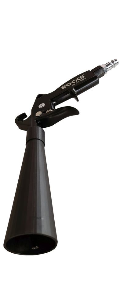 ROOKS OK-04.0309 PISTOLA DI SOFFIAGGIO TORNADO DUO-TURBO, PISTOLA PER PULIZIA TAPPEZZERIA CON CUSCINETTO E SPAZZOLA